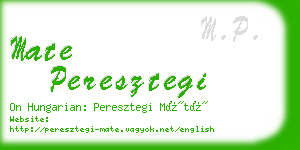 mate peresztegi business card